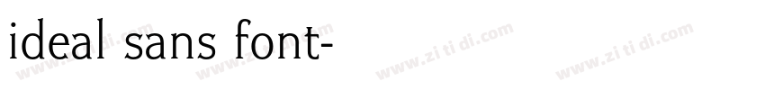 ideal sans font字体转换
